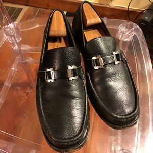 Salvatore Ferragamo black bit loafers size 9.5